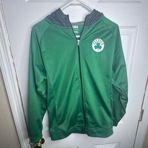 NBA Celtics Green Jacket with Gray Hood